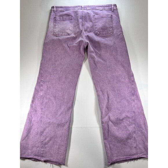 Renatta&go Flair Leg Jeans Cut Off Woman’s Sz 42 Dyed Purple. OOAK‎ - Picture 5 of 10